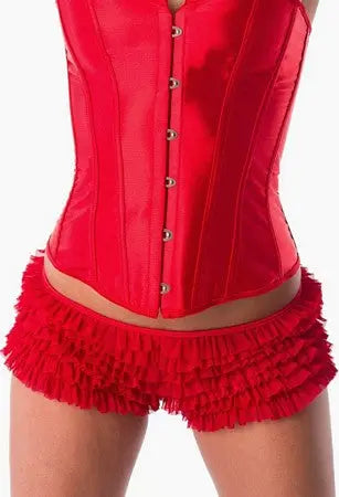 Red Ruffle Boy Shorts W/ Bow