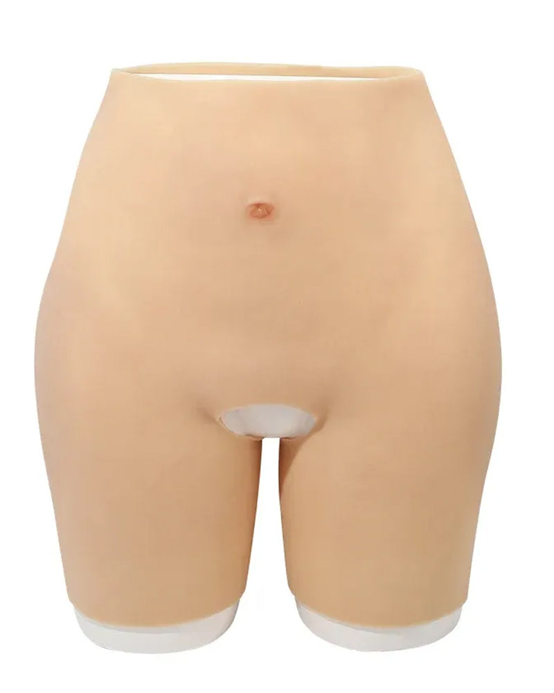 Women's Sexy Silicone Fake Butt Big Hip Enhancer Pads Shapewear Panties Open Crotch Silicone Body Shaper Pants with Three-Year Service Life
