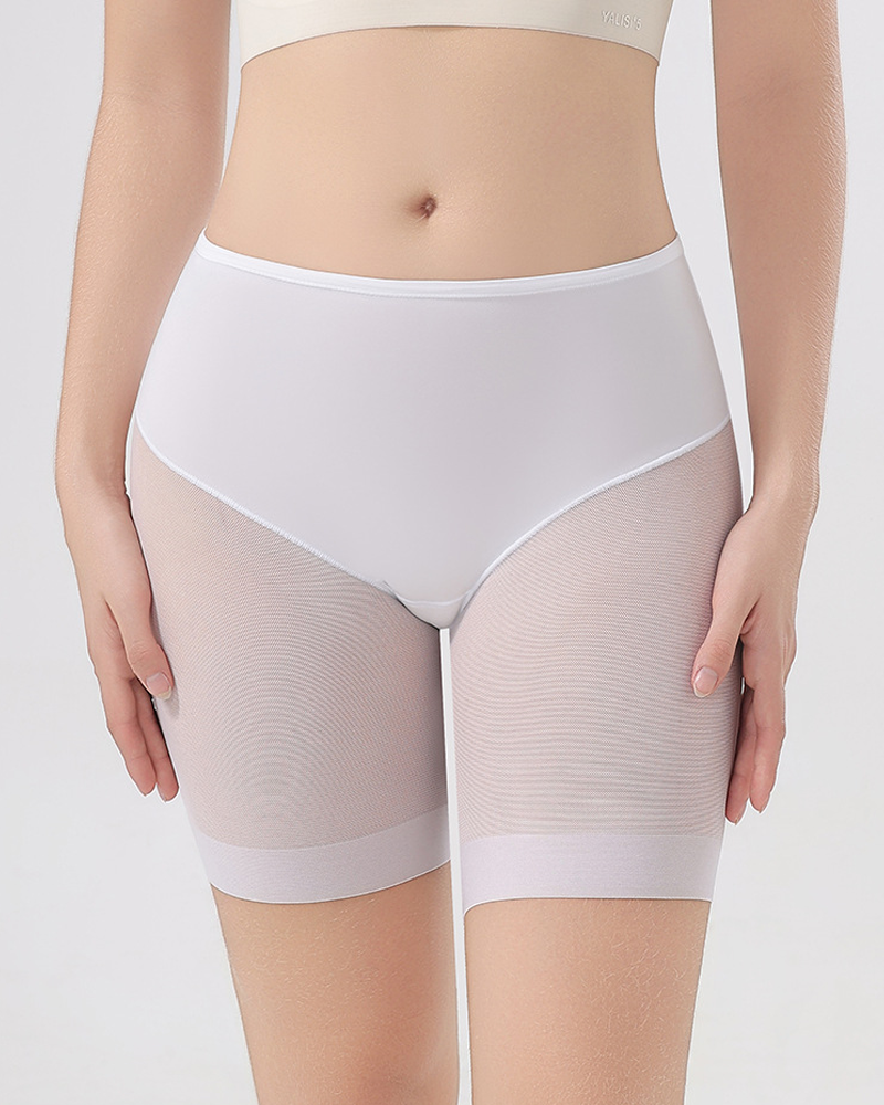 Mesh Panel High Waist Tummy Control Shaper Shorts