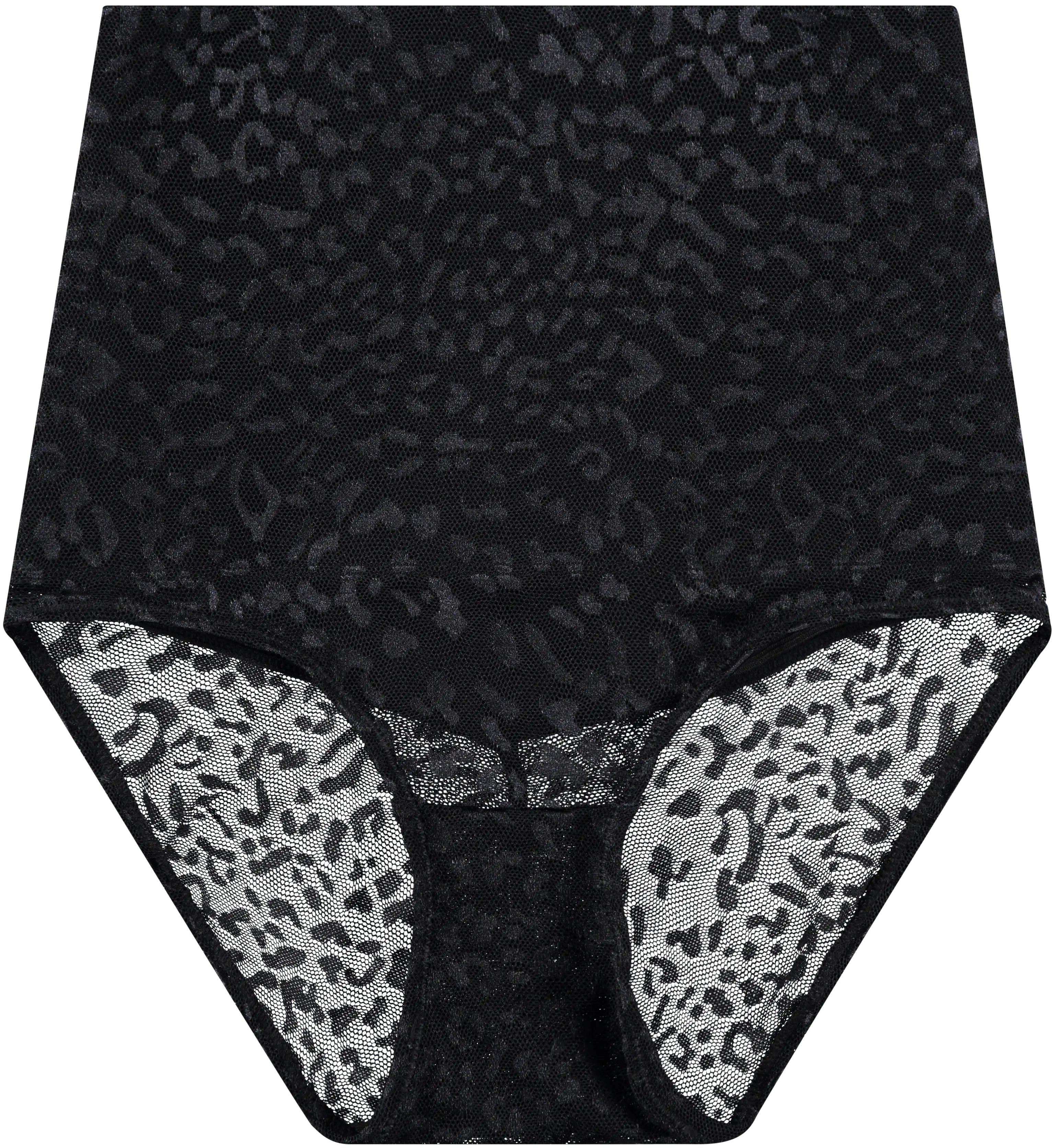 Wild Elegance : Designer Duo of Black Leopard Print Shaper Panties - Breathable Firm Control