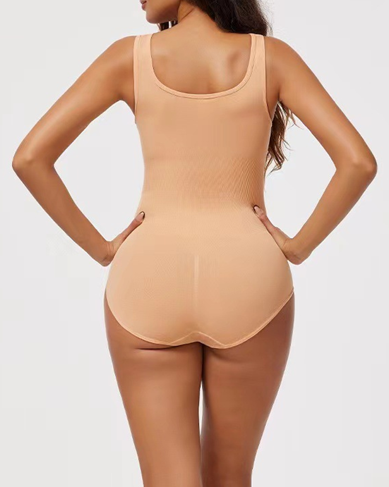 Seamless Ribbed Bodysuit Shapewear