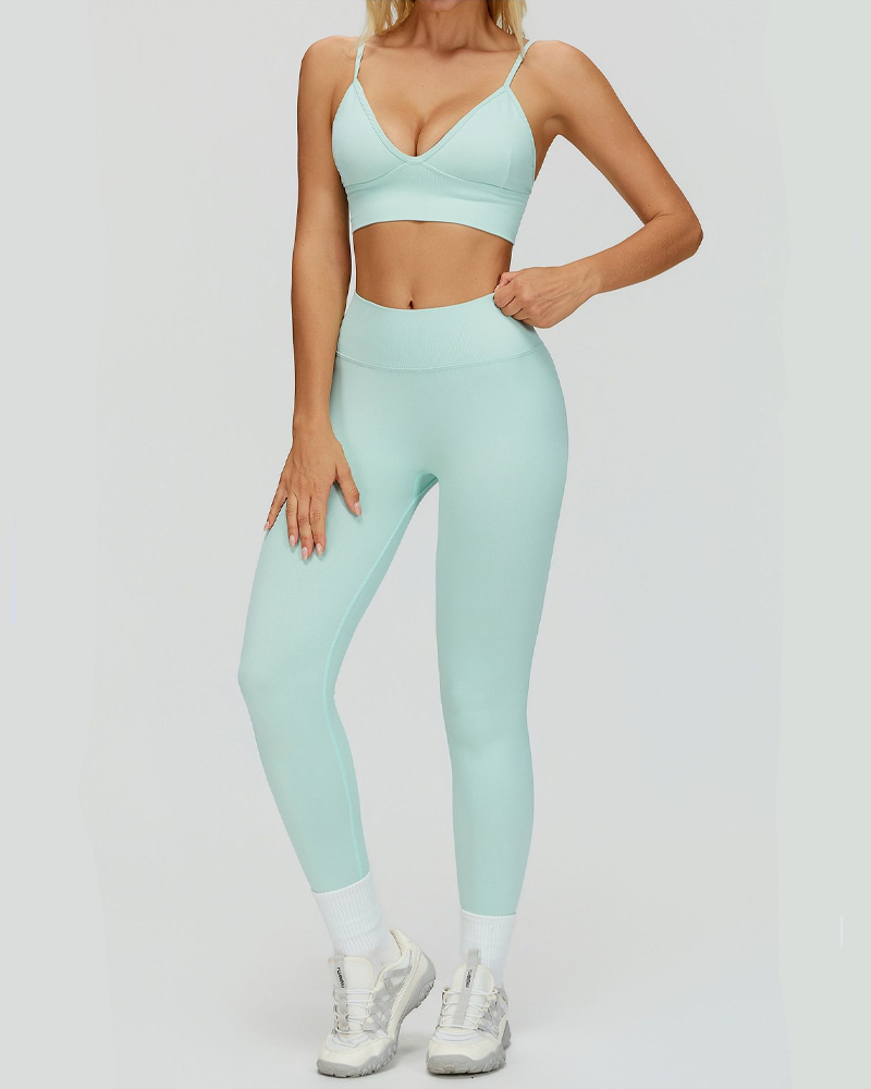 Seamless Slim Fit Quick Dry Tank Top High Waist Leggings Zip-Up Jacket 3Piece Set
