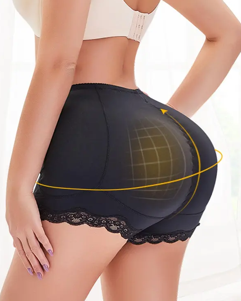Buttock And Hip Enhancing Shaping Shorts With Padded Inserts
