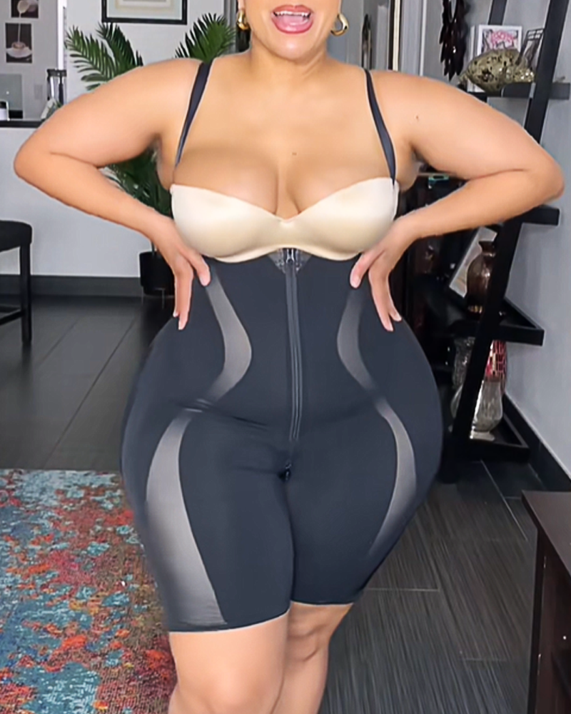 High-Waisted Tummy-Tucking Butt-Lifting Shapewear With Removable Non-Slip Shoulder Straps