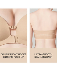 Jelly Front Closure Push Up Wireless Thick Padded Bra