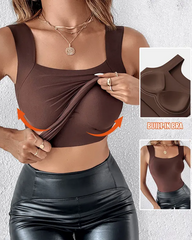 High Elastic Seamless Sleeveless Cami Shaper Vest With Built-In Bra