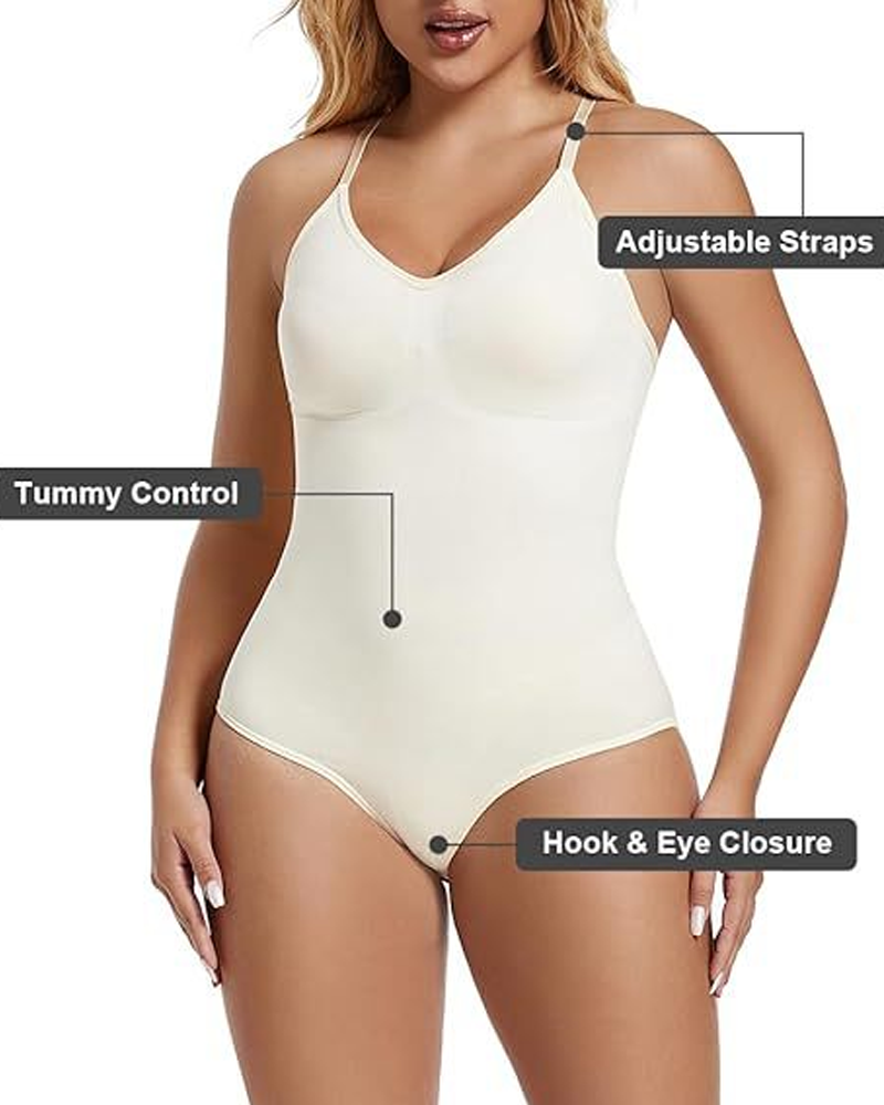 Seamless V-Neck Shapewear Bodysuit