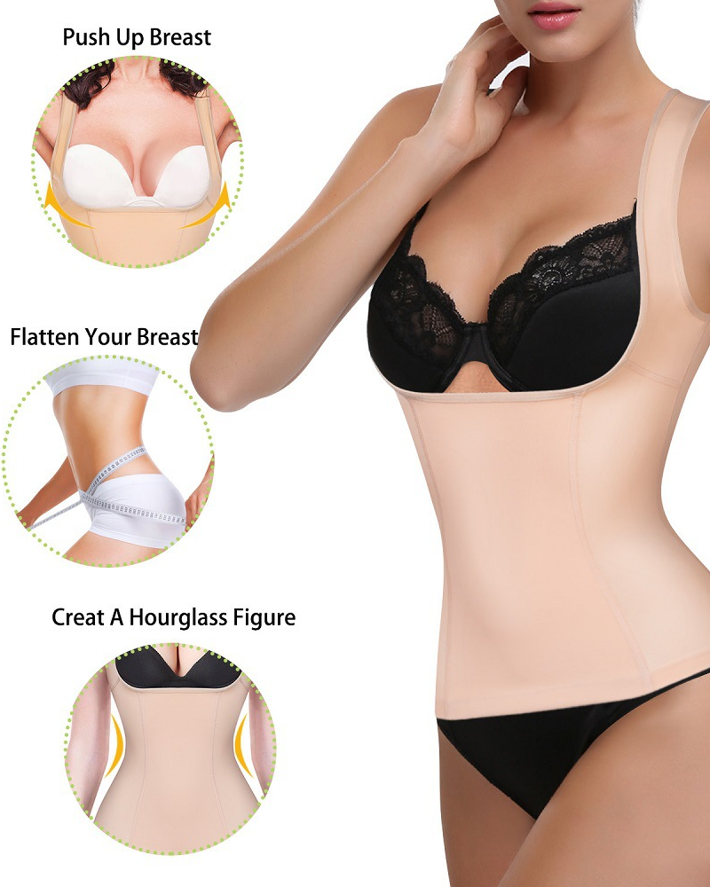 U-Neck Tummy Control Waist Trainer Tank Top