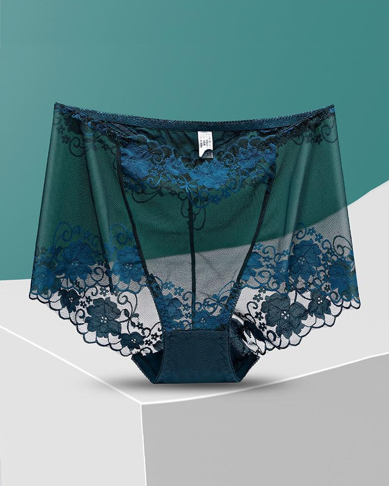 Lace High-Waisted Seamless Breathable Panties
