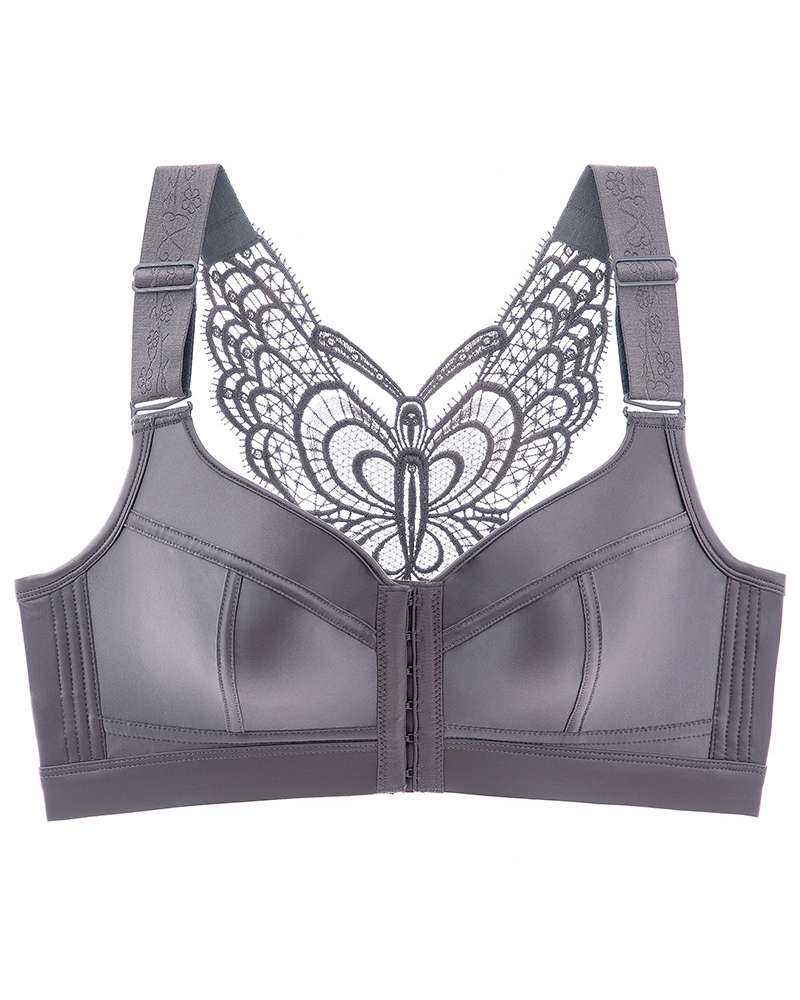 Front-Fastening Wire-Free Push-Up Anti-Sagging Butterfly Back Bra