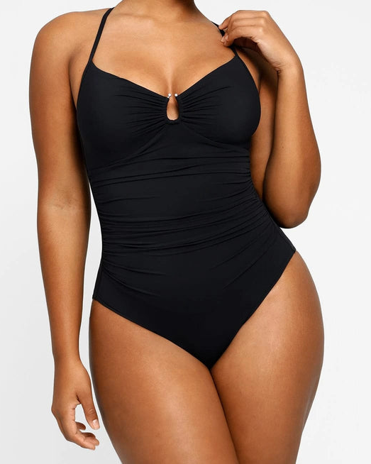 U-Ring Cut Out Shaping Swimsuit