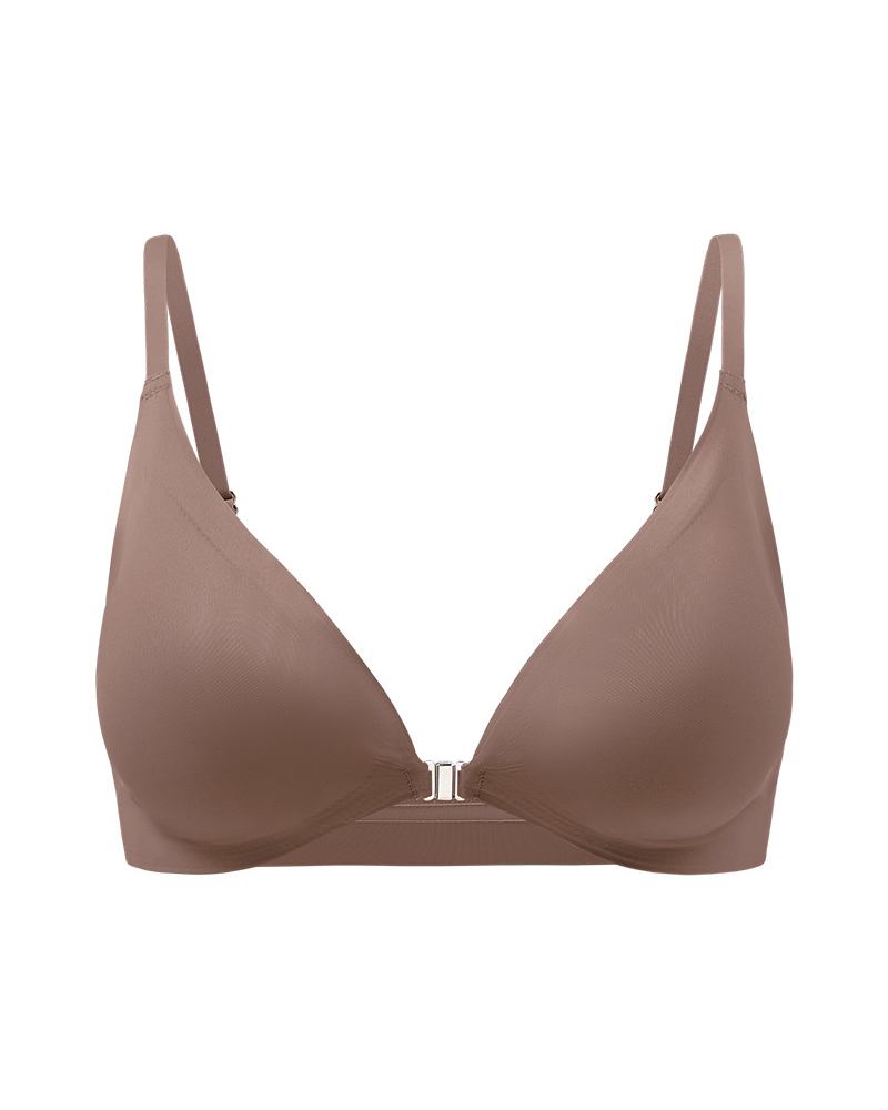 Seamless Front-Closure Bra For Small Busts Supportive And Comfortable Wire-Free