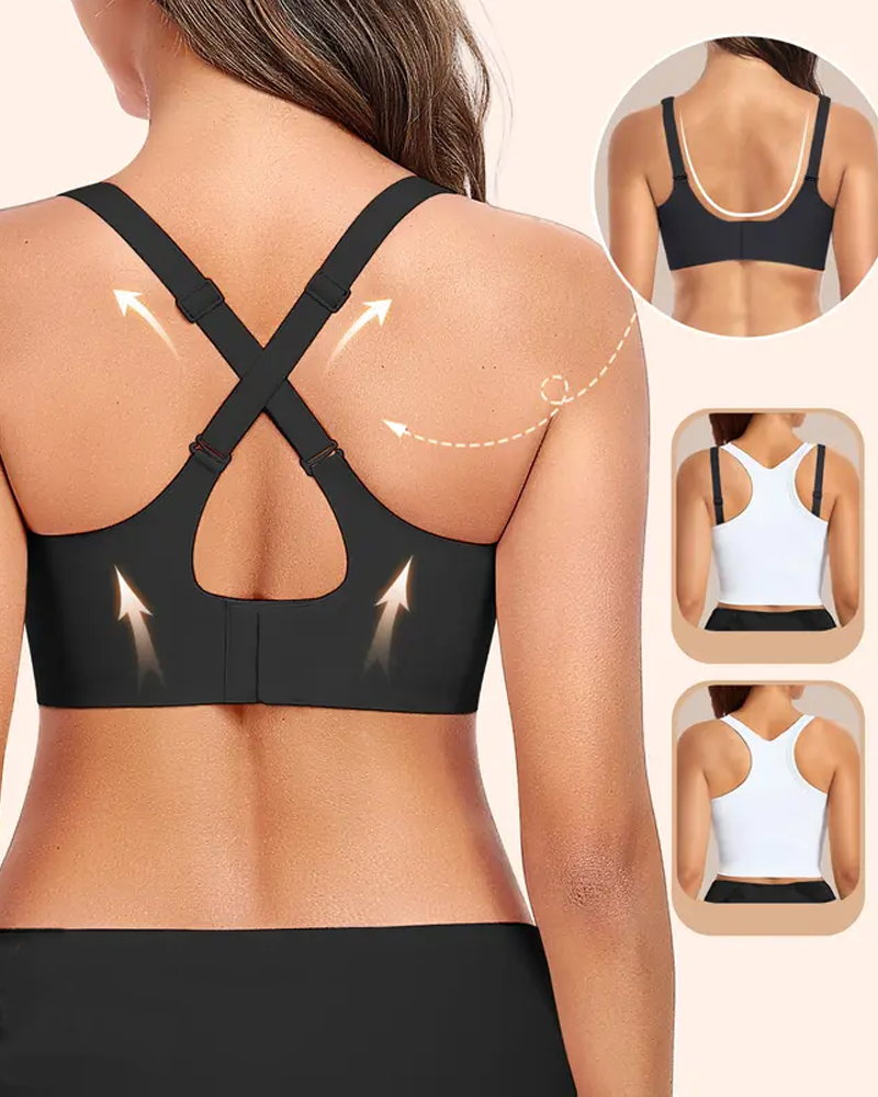 V Neck Jelly Wire Free Water Drop Push Up Bra