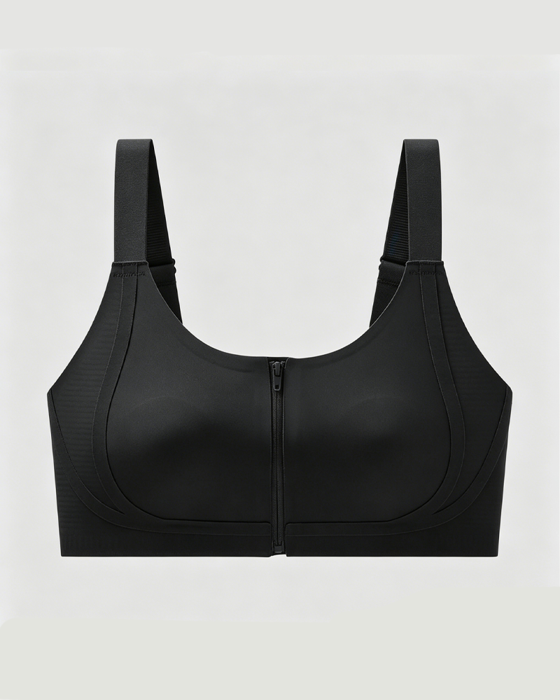 Front Zip Lift Up Anti-Sagging Gathering Bra