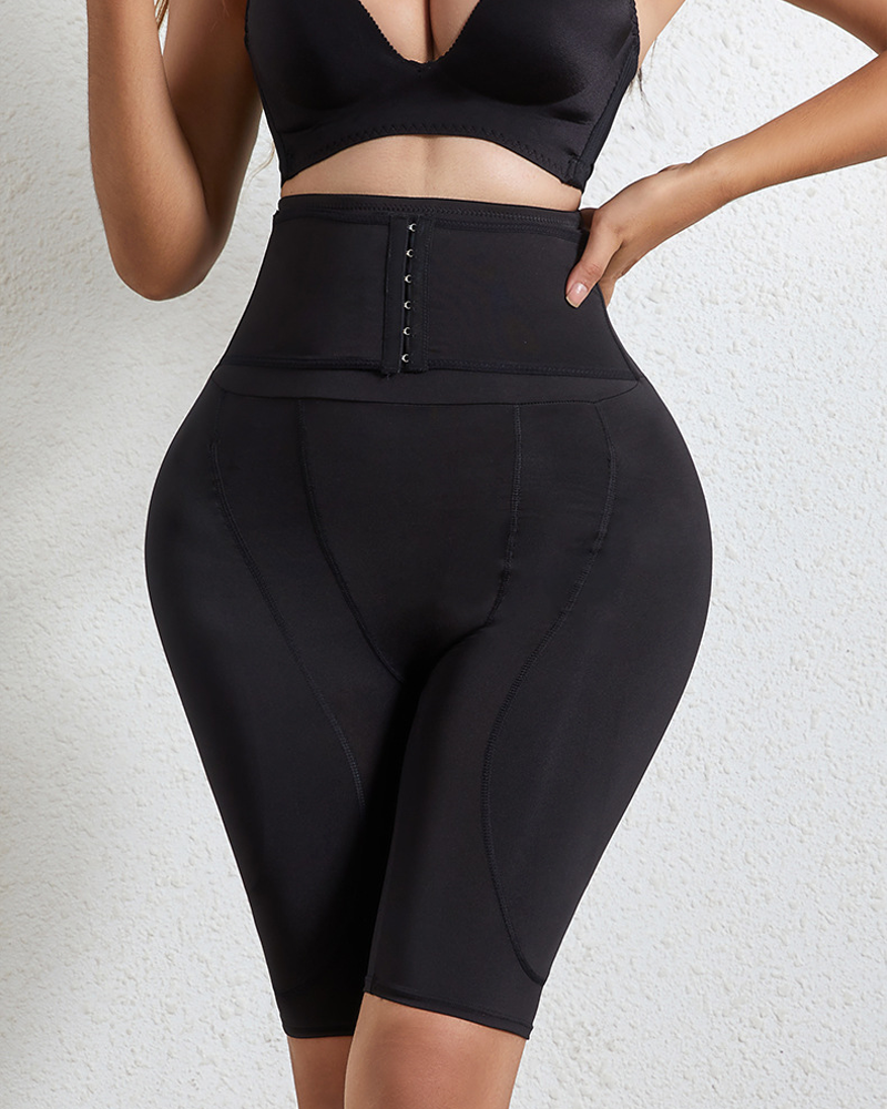 High-Waisted Tummy-Tucking Shorts With Hip-Enhancing And Butt-Lifting Sponge Padding