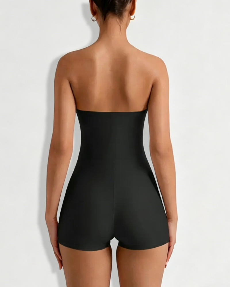 Seamless Bandeau High Stretch Fitted Bodysuit