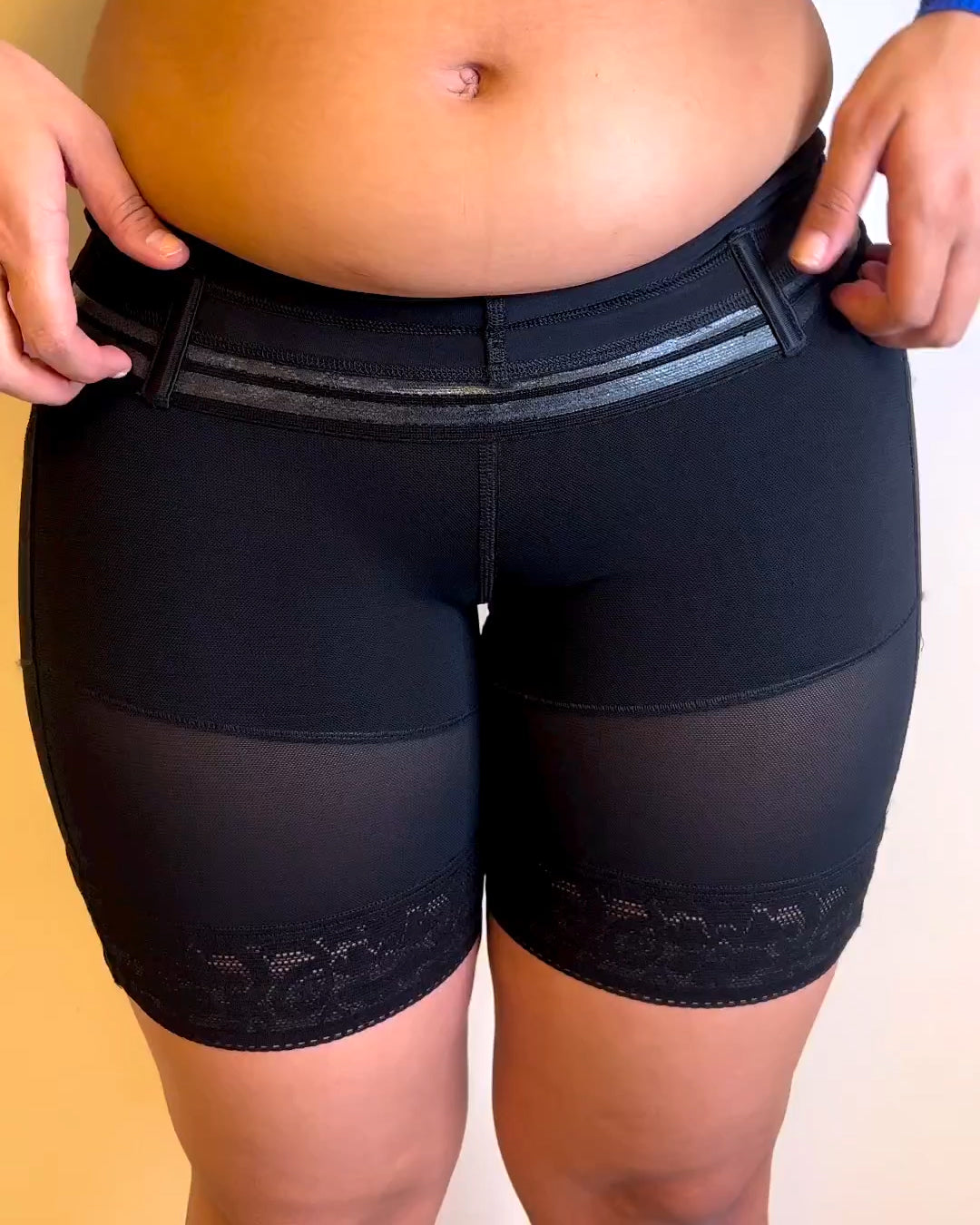 Lace High Waist Butt Push up Daily Use Invisible Shaping Shorts