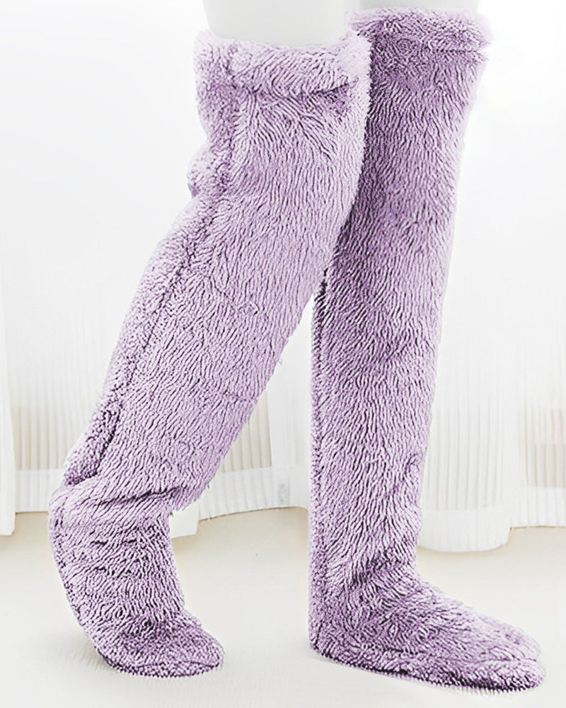 Fuzzy Legs Sock Slippers