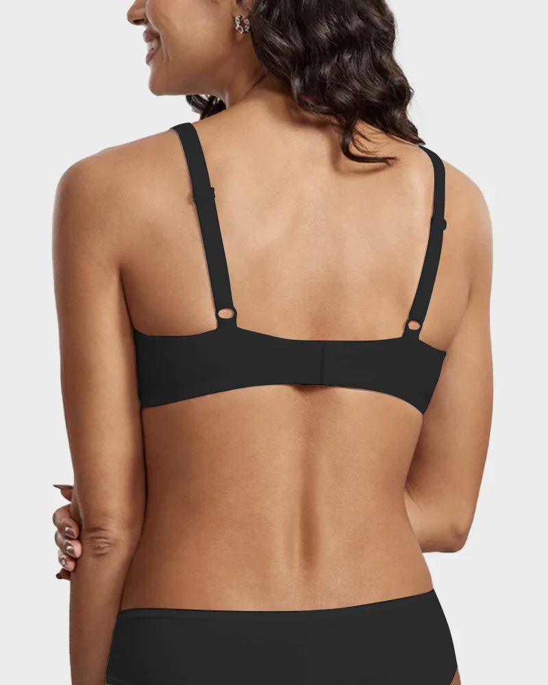 Unpadded Underwire Support Demi-Cup Bra