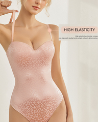 Leopard Print Braless Tummy Control Shapewear