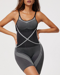 Cross-Knit Seamless Butt Lifting Shapewear Bodysuit