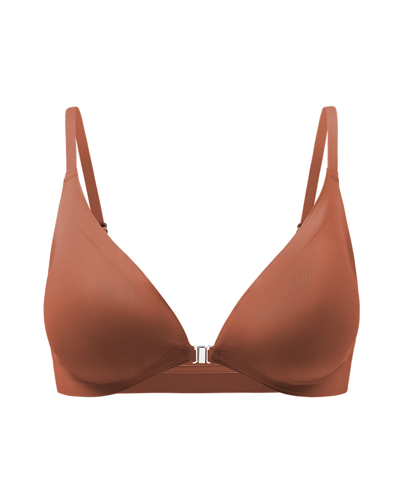 Seamless Front-Closure Bra For Small Busts Supportive And Comfortable Wire-Free