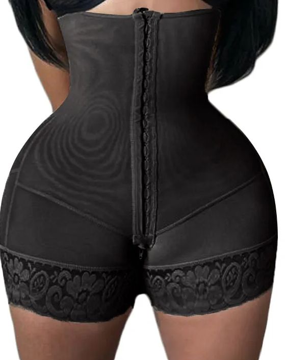 Post Partum and Post Surgical High Waist Flatten Abdomen 2 Rows Of Hooks For Compression Adjustment