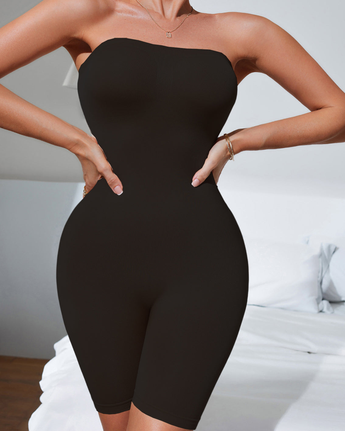 Tummy-Control Off-Shoulder Sexy Bustier Butt-Lifting Bodysuit