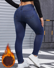 Fleece-Lined Stretch Skinny Jeans