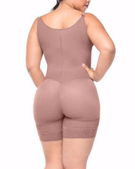 Women's Butt Lifting Open Bust Bodysuit Body Shaper With Zipper Shapewear Slimming Compression Faja With Straps Ref2132