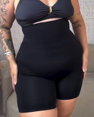 Two-Tone High-Waisted Tummy-Lifting and Hip-Enhancing Body-Sculpting Pants