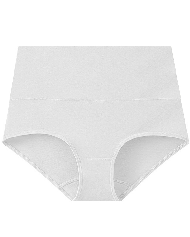 Plus-Size Pure Cotton High-Waisted Tummy Control And Hip-Hugging Underwear