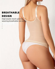 Women Tummy Control Shapewear Compression Tanks Cami Tops V-Neck Camisoles with Built in Bra