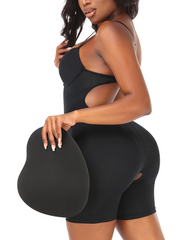 Open-Back Underbust Bra Tummy Control Butt Lifting Body Shaper with Hip Pads