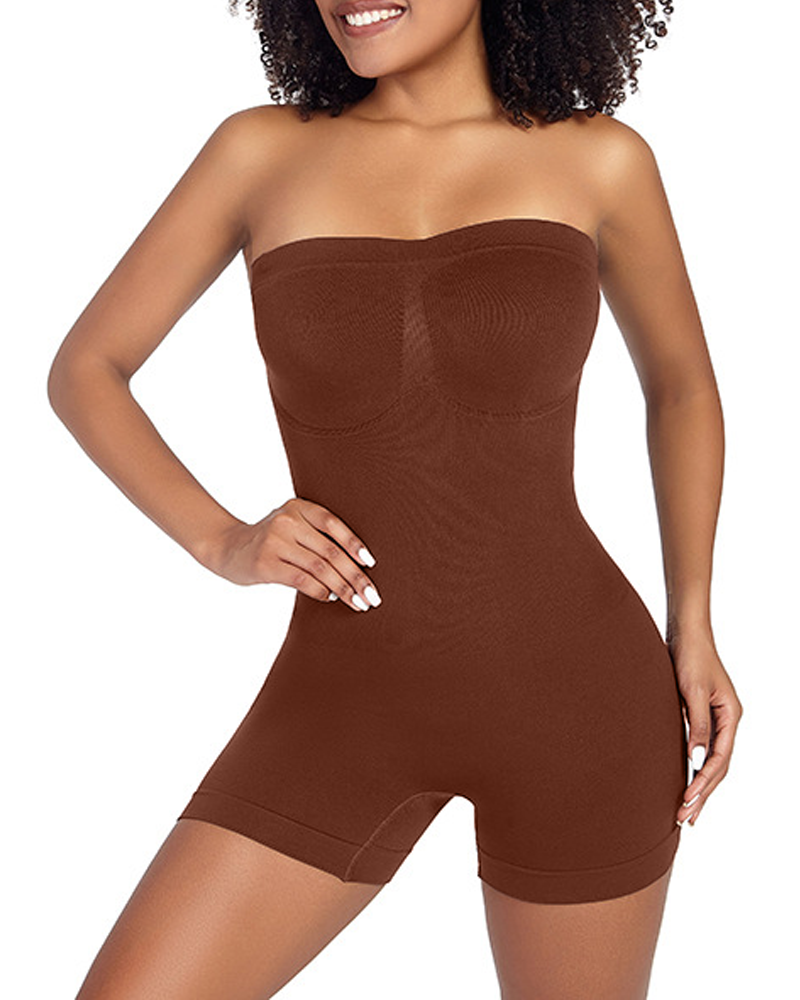 Sexy Strapless Bodysuit With Tummy Control Hip Lift