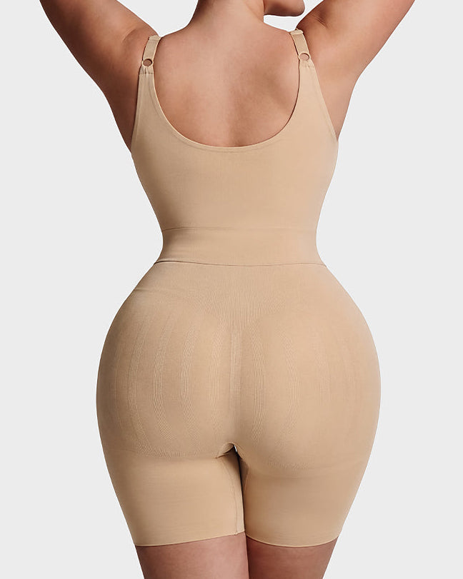 U-Neck No-Cup Mid-Thigh Shapewear