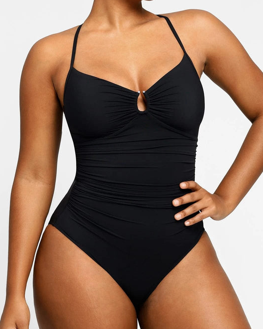 U-Ring Cut Out Shaping Swimsuit
