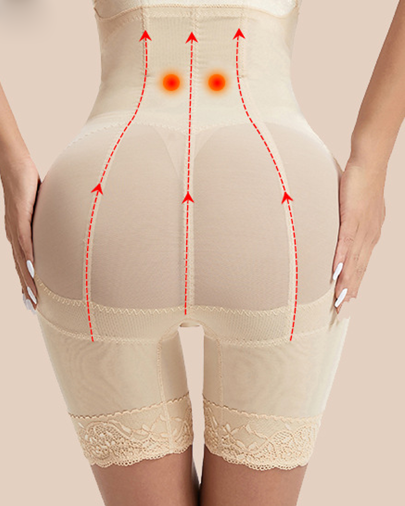 High Waist Zipper Tummy Control Shapewear Shorts