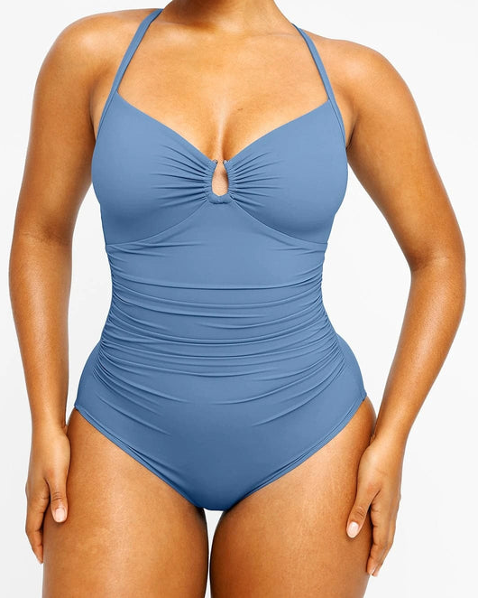 U-Ring Cut Out Shaping Swimsuit