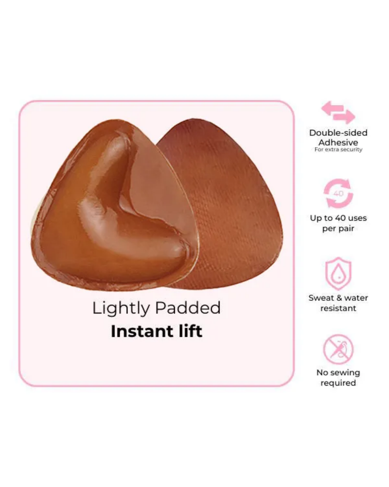 Invisible Lift - Patented Sticky Fashion Bra Inserts Prevents Nipple Slips No Sewing Required Low Cut Tops Womenswear