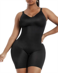 Daily Use Comfy Tummy Control Shapewear Bodysuit Mid Thigh With Built-In Bra