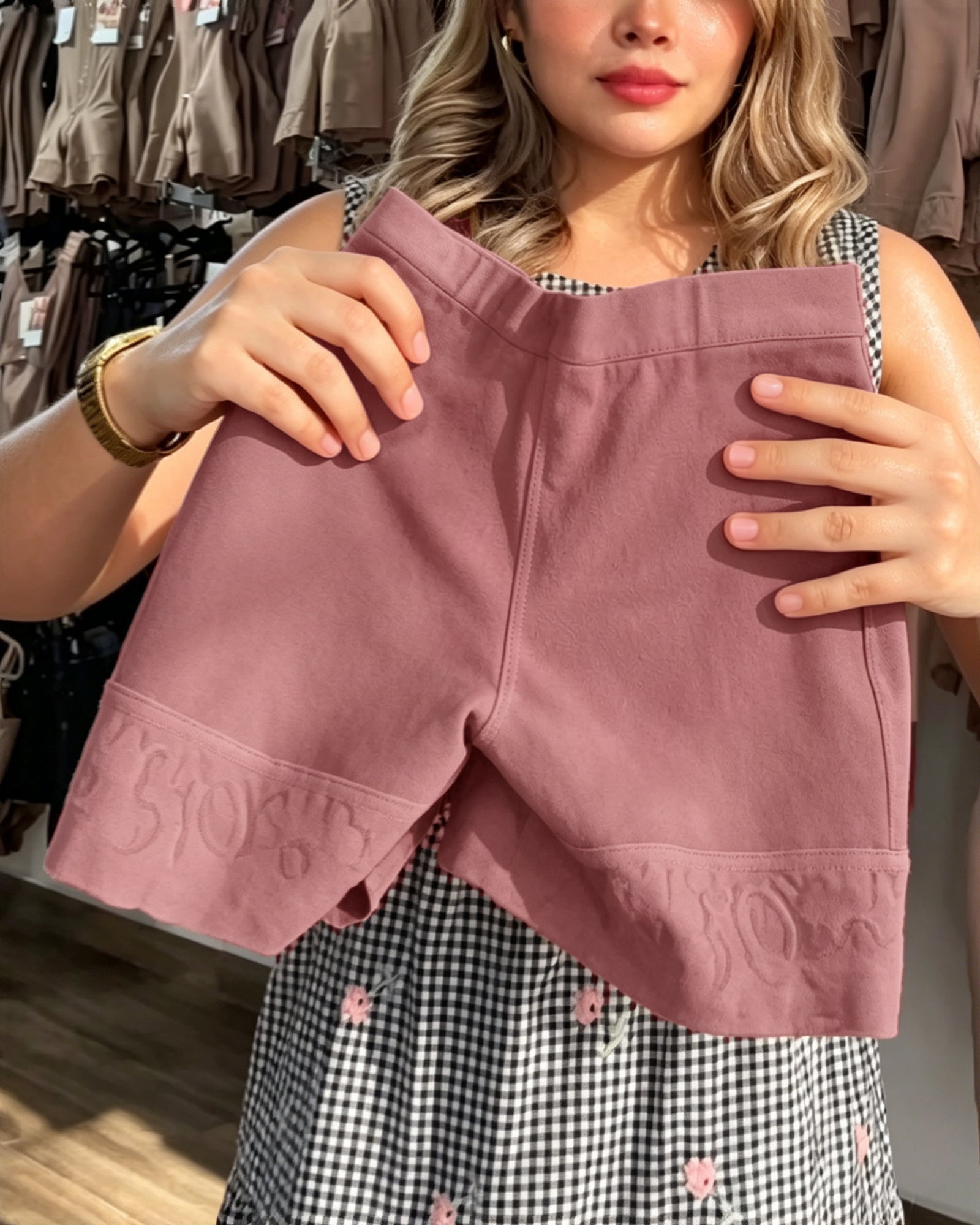 High-Waist Butt Lifter Shaping Shorts with Lace Trim