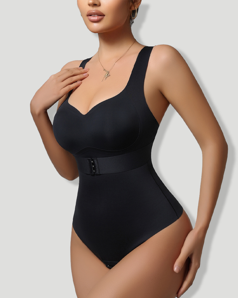 3-in-1 Compression Bodysuit Shaper with Built-in Bra & Waist Cincher