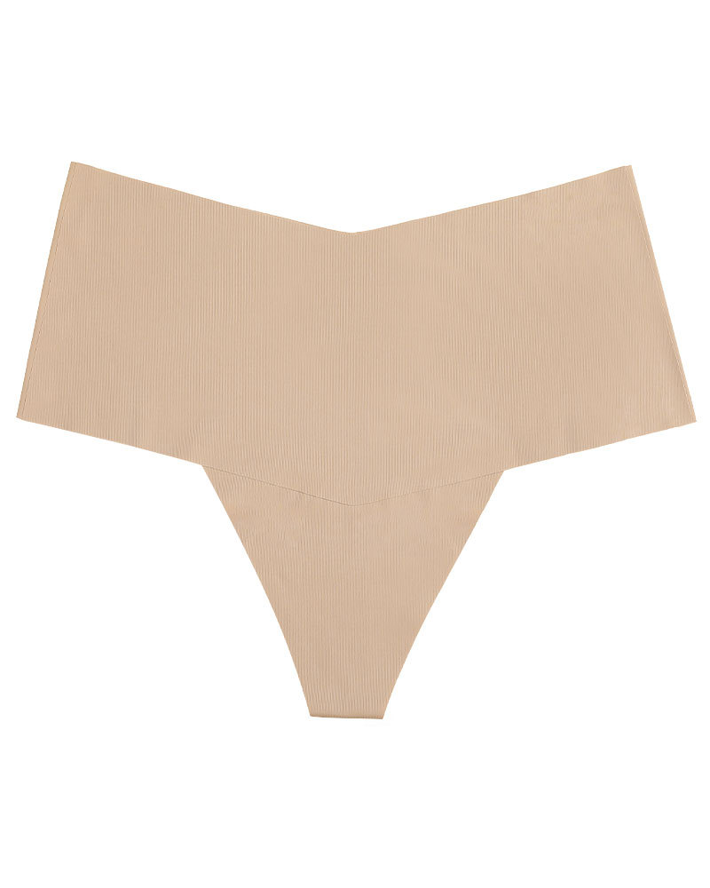 Mid-Waist Seamless Non-Pinch Ice Silk Breathable Thong Underwear