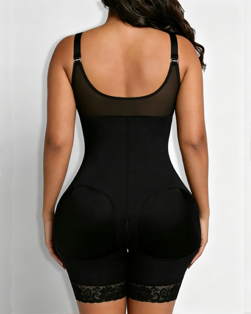Zipper Tummy Control & Butt Lifter Shapewear Bodysuit