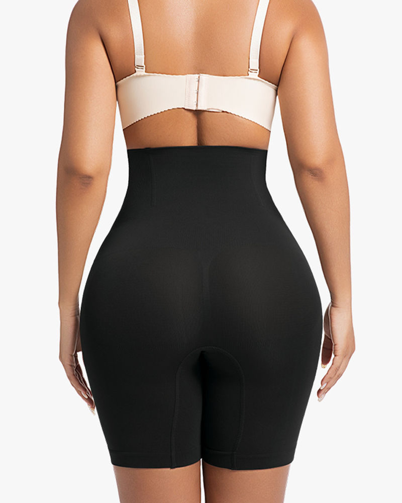 Women's High-Waisted Slim-Fit Shorts Seamless High-Waisted Hip-Lifting Waist-Cinching Tummy-Control Pants