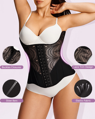 Lace Panel Waist Trainer â€?Premium Hourglass Shaper