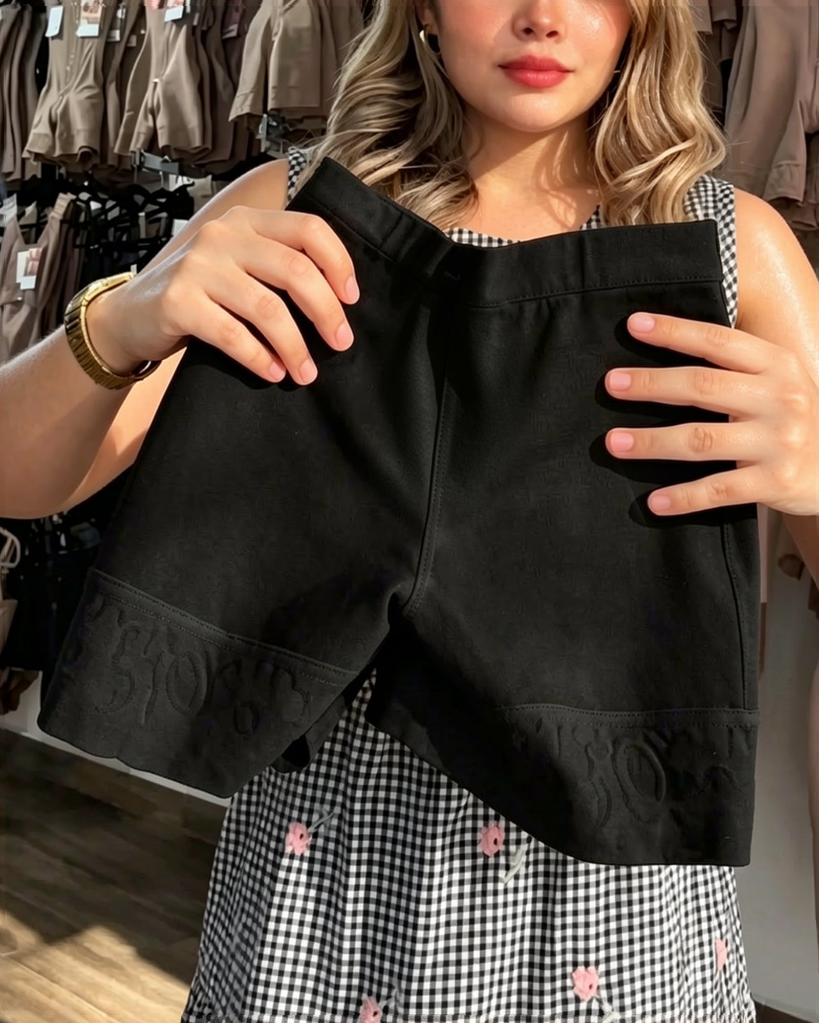 High-Waist Butt Lifter Shaping Shorts with Lace Trim