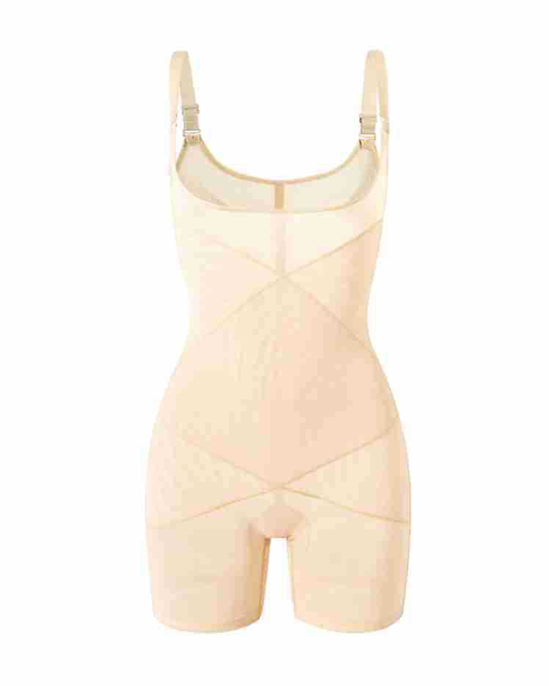 Cross-Compression Tummy Control Seamless Shapewear Bodysuit