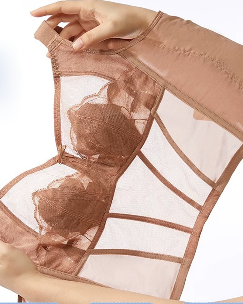 Lace Mesh Sheer Shapewear Top